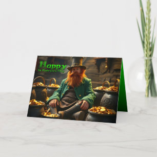Happy St Patrick's Day Leprechaun HGC03 Card