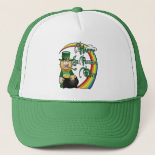 Happy St Patricks Day Leprechaun Trucker Hat