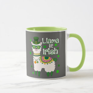 Happy St. Patrick's Day Llama mug