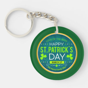 HAPPY ST. PATRICK'S DAY, "LUCK OF THE IRISH" KEYCHAIN