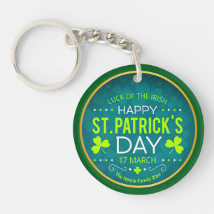 HAPPY ST. PATRICK'S DAY, "LUCK OF THE IRISH" KEYCHAIN