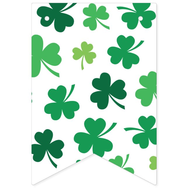 Happy St. Patrick's Day. Lucky Clover. Bunting Flags (First Flag)