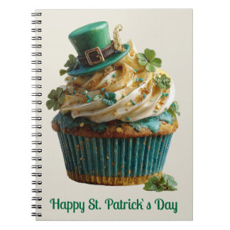 Happy St. Patrick's Day Lucky Cupcake Notebook