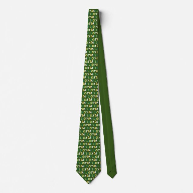 Happy St. Patrick's Day | Lucky Day Fun Green Tie (Front)