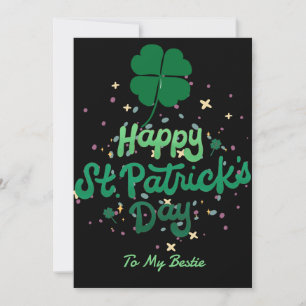 Happy St. patrick's day Lucky Shamrocks Simple Holiday Card