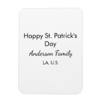 Happy st. Patrick's day name family place simple g