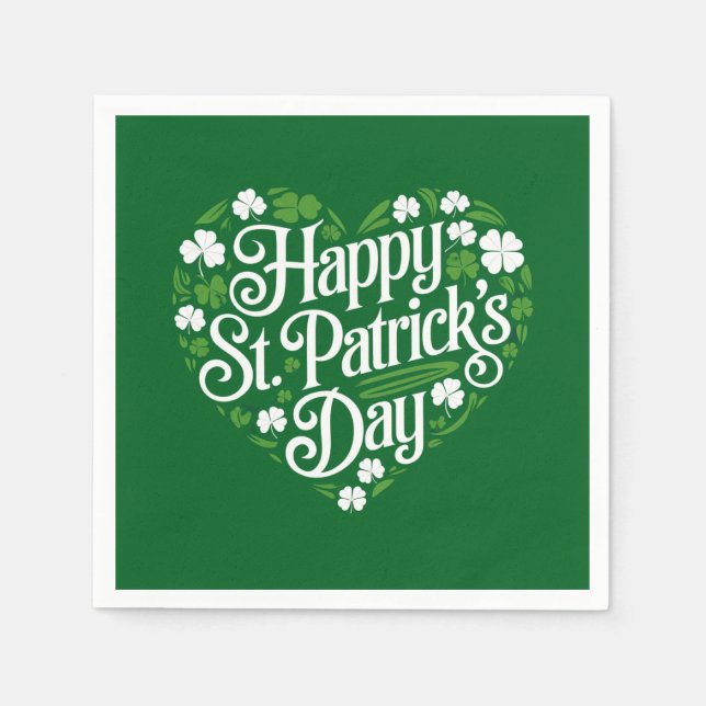 Happy St Patrick's Day  Napkin (Front)