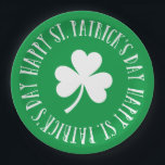 Happy St. Patrick's Day Paper Plate<br><div class="desc">Customize the colour of your St. Patrick's Day plates to match your decor</div>