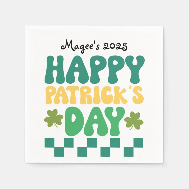 Happy St. Patrick's Day Party Napkin (Front)