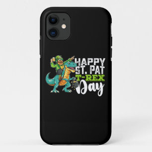 Happy St Patrick's Day Pat T Rex Dinosaur iPhone 11 Case