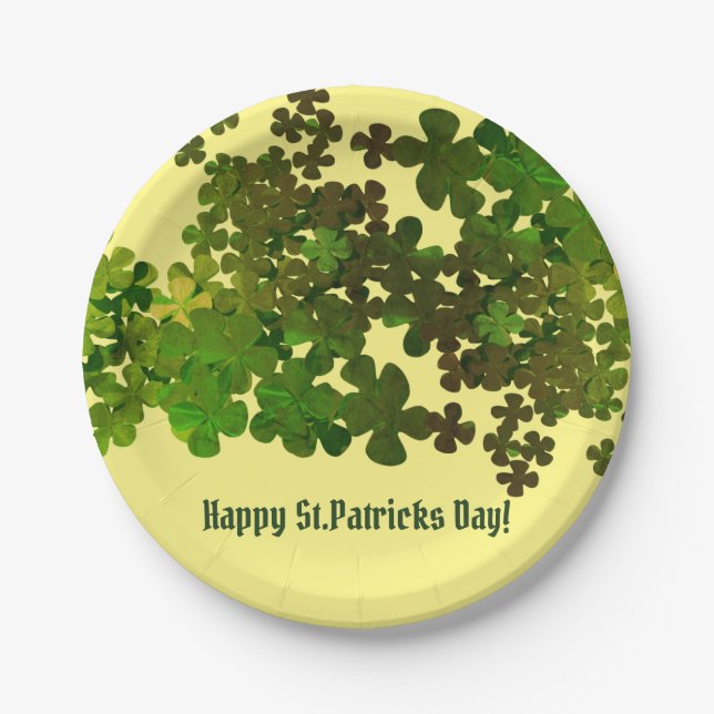 Happy St Patrick's Day ,personalized Paper Plate (Front)