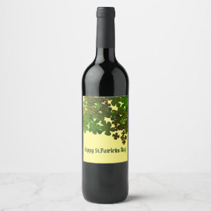 Happy St. Patrick's Day ,personalized Wine Label