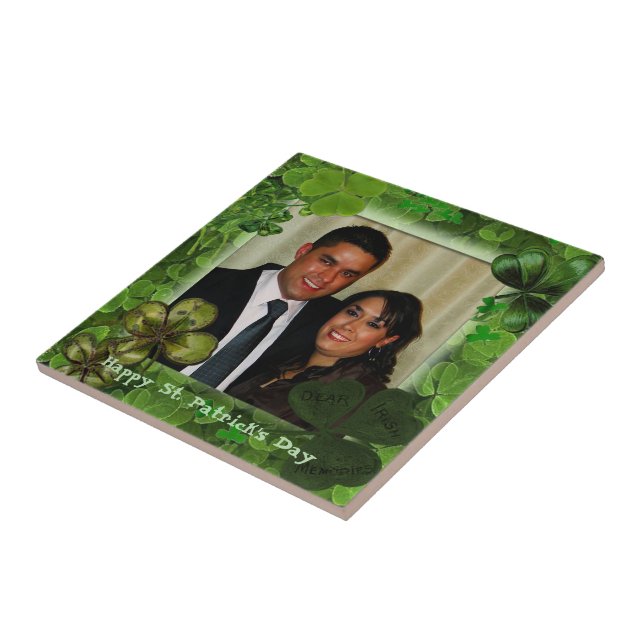 Happy St. Patrick's Day Photo Tile (Side)