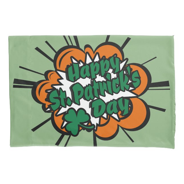 Happy St. Patrick's Day Pillowcase (Front)