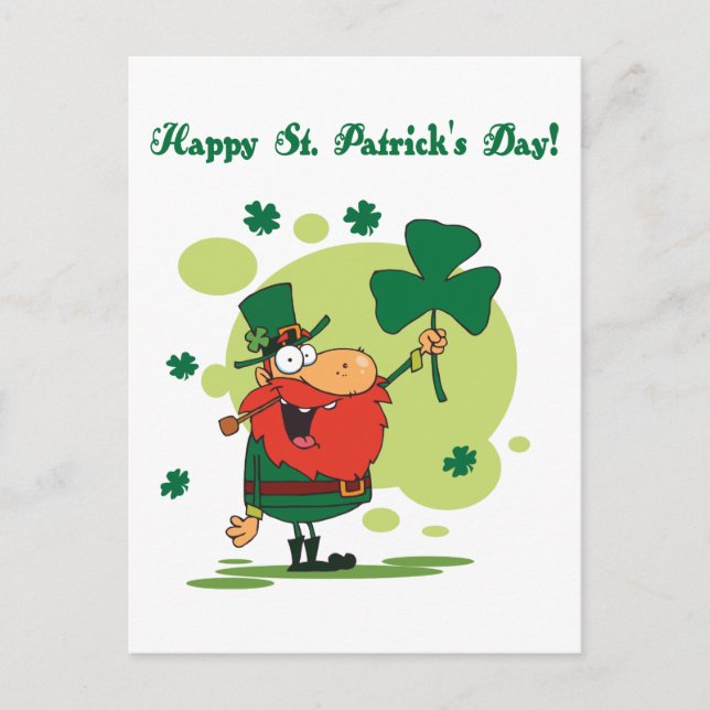 Happy St. Patrick's Day Postcard (Front)