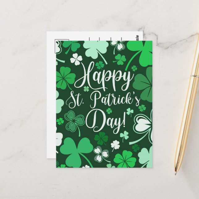 Happy St. Patrick's Day Postcard (Front/Back In Situ)