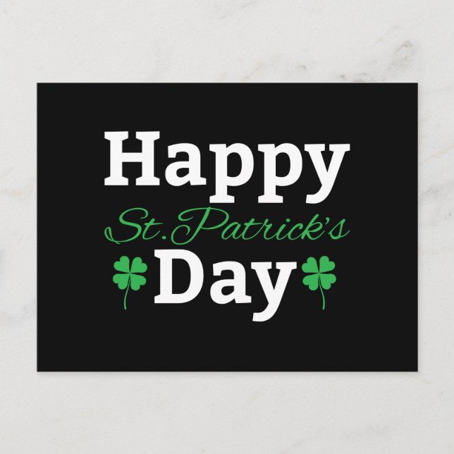 Happy St Patrick's Day Postcard (Front)