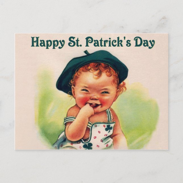 Happy St. Patrick's Day Postcard (Front)