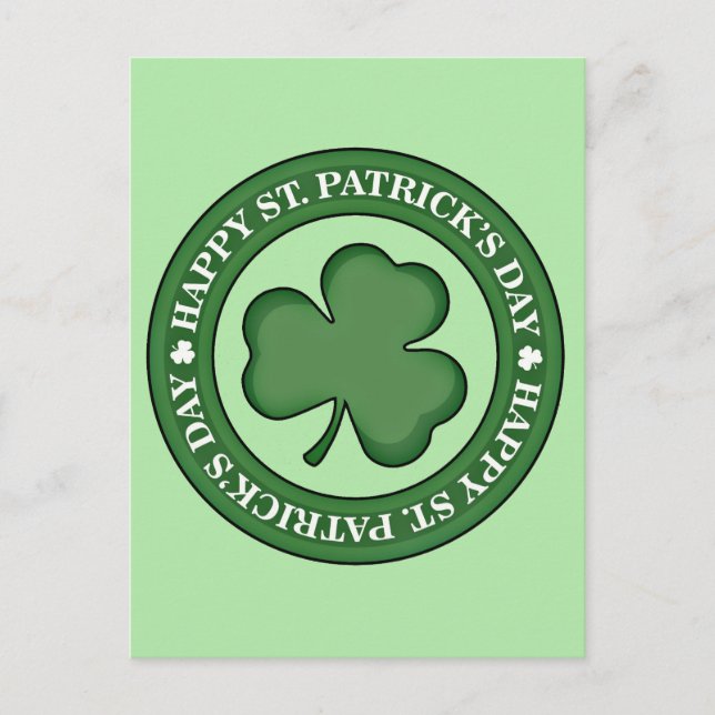 Happy St. Patricks Day Postcard (Front)