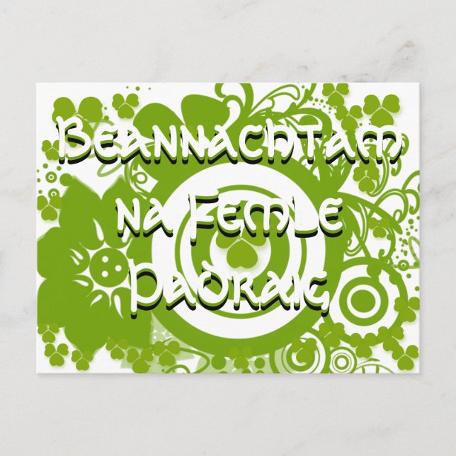 Happy St. Patrick's Day Postcard (Front)
