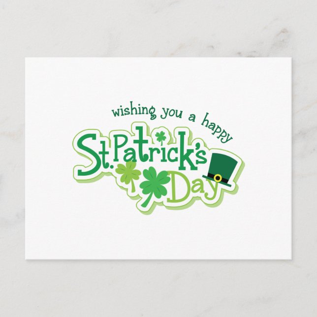 Happy St Patricks Day Postcard (Front)