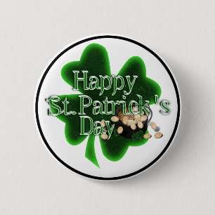 Happy St Patrick's Day - Pot Of Gold 2 Inch Round Button