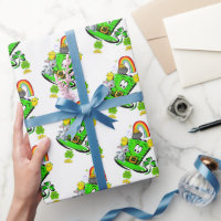 Happy St. Patrick's Day Rabbit Wrapping Paper