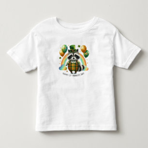 Happy St. Patrick's Day Raccoon Toddler T-shirt