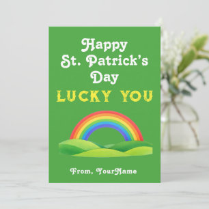 Happy St. Patrick's Day Rainbow Greeting Card