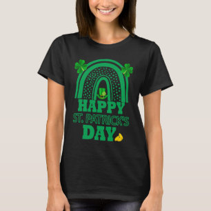 Happy St Patrick's Day Rainbow Leprechaun Hat Sham T-Shirt