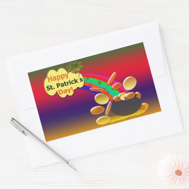 Happy St. Patrick's Day Rainbow  Sticker (Envelope)
