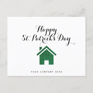 Happy St. Patrick's Day Realty House Postcard
