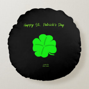 Happy St. Patrick's Day Round Throw Pillow