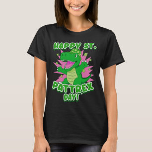 Happy St. Patricks Day Saint Paddy Day Dinosaur Lo T-Shirt