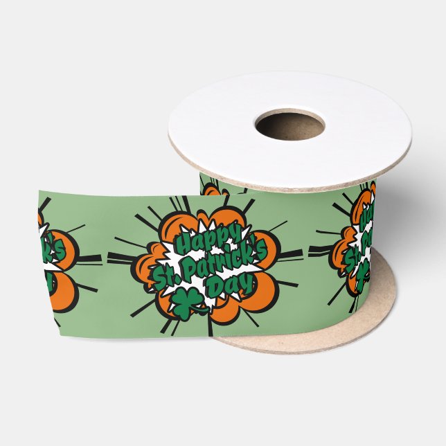 Happy St. Patrick's Day Satin Ribbon (Spool)