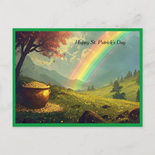 Happy St. Patrick's Day scene Holiday Postcard