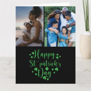 Happy St Patrick's Day Shamrock 2 Photo Card