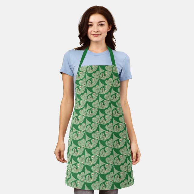 "Happy St. Patrick's Day"Shamrock   Apron (Worn)