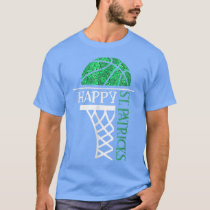 Happy St Patricks Day Shamrock Basketball Player N T-Shirt