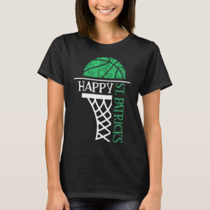 Happy St Patricks Day Shamrock basketball player n T-Shirt