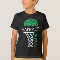 Happy St Patricks Day Shamrock basketball player n