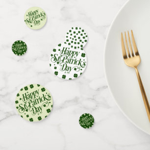 happy st Patrick's day shamrock custom Confetti