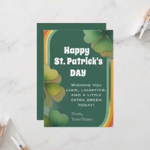 Happy St. Patrick's Day Shamrock Greeting Card