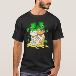 Happy St Patrick's Day Shamrock,Love Cat, Patricks T-Shirt