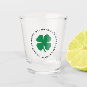 Happy St. Patrick's Day Shamrock Lucky Charm Shot Glass