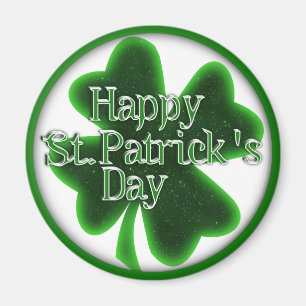 Happy St. Patricks Day Shamrock Magnet