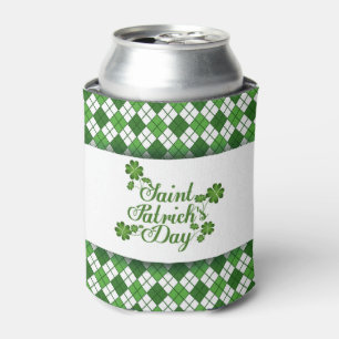 Happy St. Patrick's Day Shamrocks Can Cooler