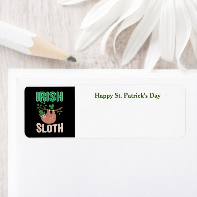 Happy St. Patrick's Day slot return address label (Insitu)