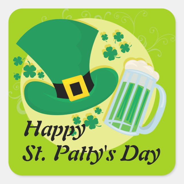 Happy St. Patricks Day! Square Sticker (Front)