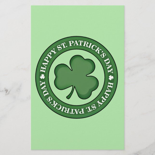 Happy St. Patricks Day Stationery (Front)